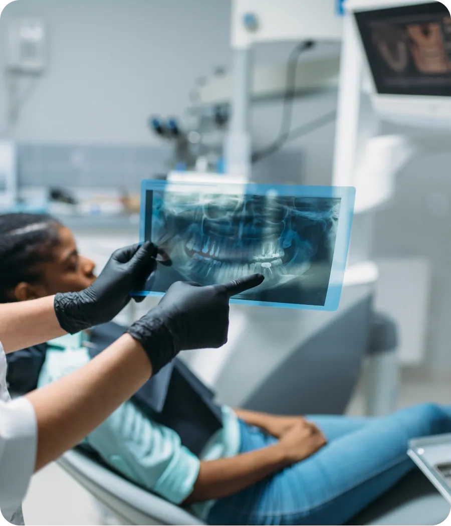 Surgeon preparing for a bone graft