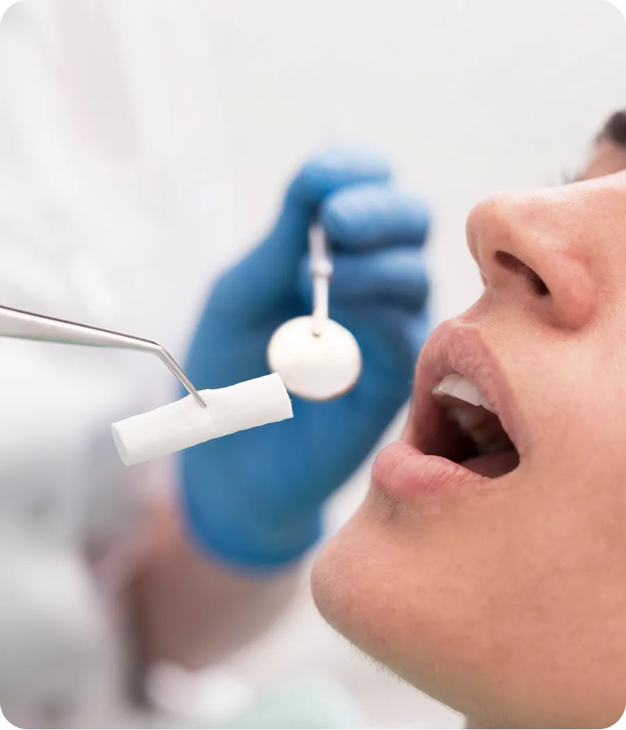 Patient at a periodontal consultation